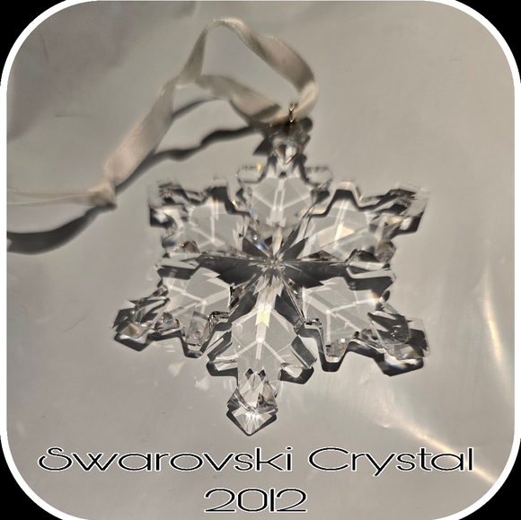 Swarovski Austrian Crystal Holiday Christmas Snowflake 2012 Ornament 2.8"W x 3"H - Picture 4 of 8